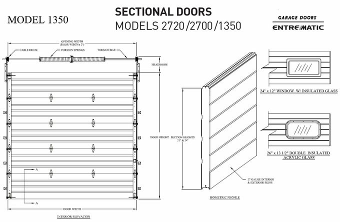 Sectional Door Modelo 1350
El dibujo de la Puerta