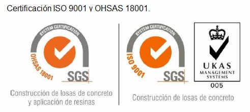 CERTIFICACION ISO 9001 y OHSAS 18001. 
