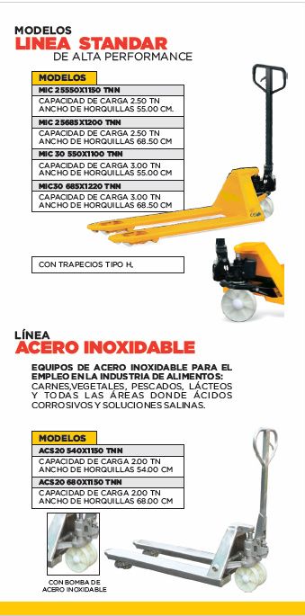 CARRETILLAS STANDAR Y EN ACERO INOXIDABLE