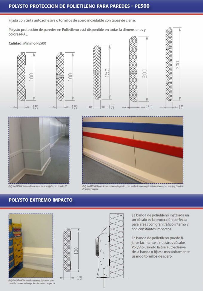 BANDAS DE PROTECCION EN POLIETILENO DE ALTO IMPACTO