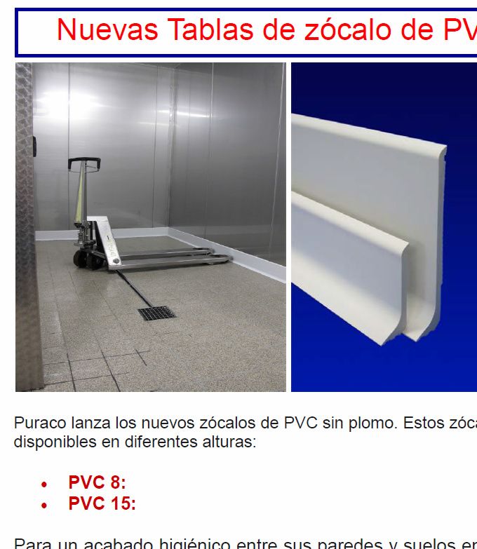 LA NUEVA LINEA ECONOMICA DE ZOCALOS POLYSTO EN PVC DURO