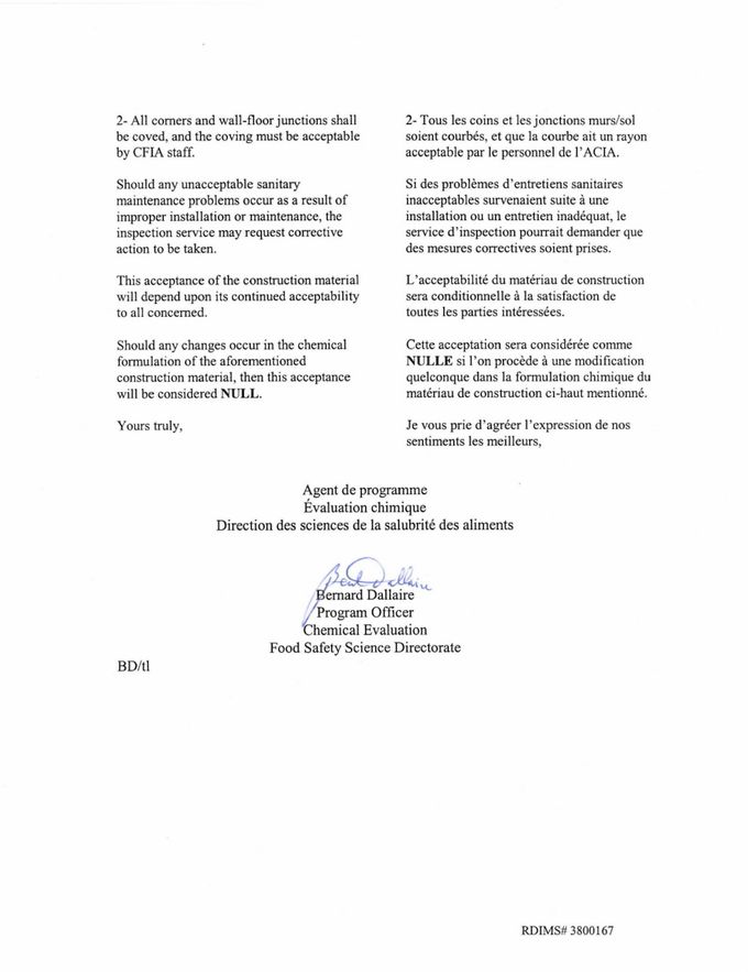 CERTIFICACION CANADIAN FOOD INSPECTION AGENCY P.02