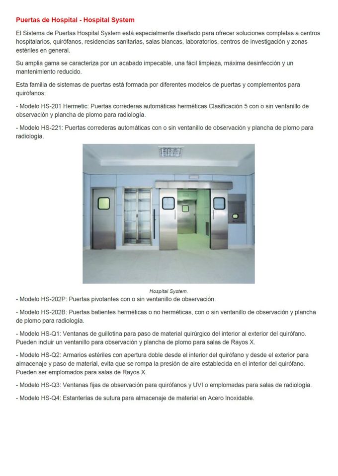 PUERTAS HOSPITAL SYSTEMS 